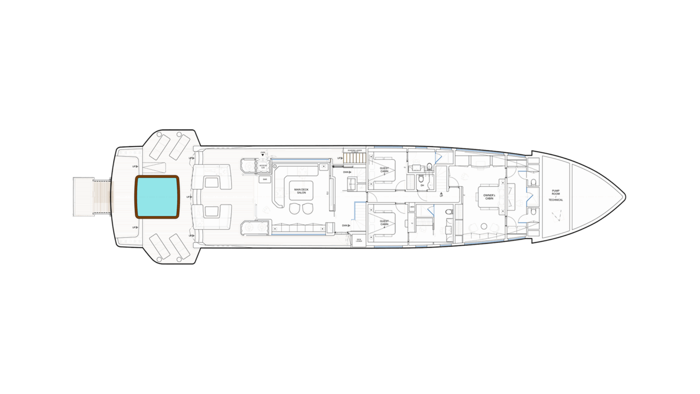 Three Cabins - Main Deck