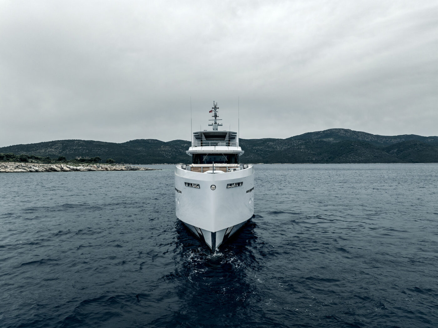 Project T, a 45 metre explorer yacht, boasts a sleek exterior designed by Giorgio M. Cassetta, characterized by rigorous lines